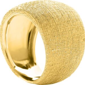 Bague Or jaune 18K effet tissé