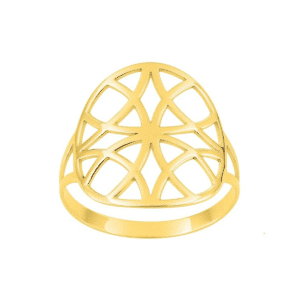 Bague Or jaune 18K ajourée