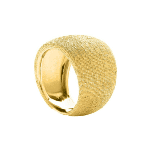 Bague Or jaune 18K effet tissé