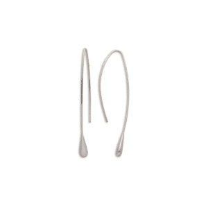 Boucles d’oreilles Or blanc 18K goutte sur tige