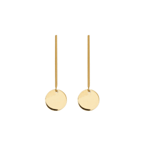 Boucles d'oreilles Pastilles Or jaune 18K pendantes