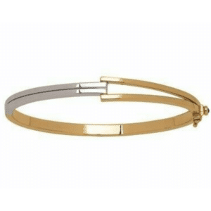 Bracelet Jonc Or bicolore 18K Caplain St André forme v
