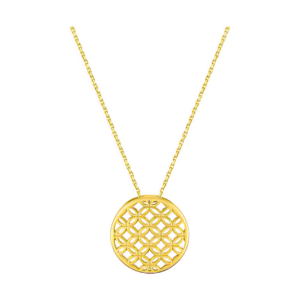 collier or jaune 18K ajouré résille