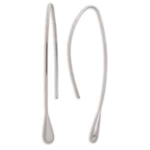 Boucles d'oreilles Or blanc 18K goutte sur tige