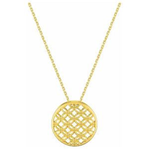 collier Or jaune 18K ajouré résille