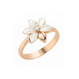 Bague Or jaune 18K marguerite nacre