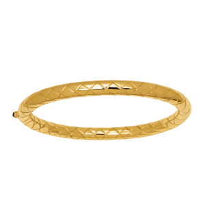 Bracelet jonc Or jaune 18K Caplain St André matelassé