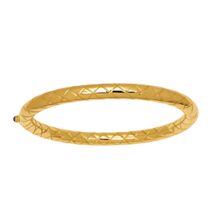 Bracelet jonc Or jaune 18K Caplain St André matelassé