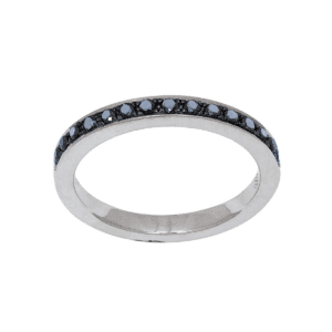 Alliance Or blanc 18K Diamants noirs