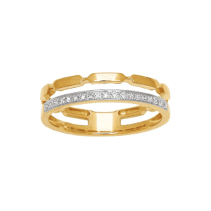 Bague Or bicolore 18K 2 anneaux
