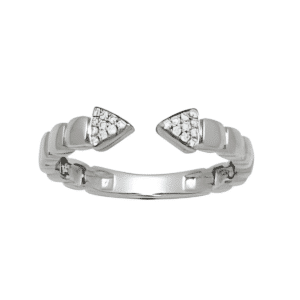 Bague Or blanc 18K Diamants flèche