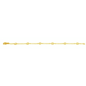 Collier Or jaune 18K petites fleurs