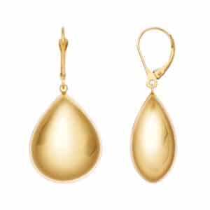 Boucles d'oreilles Or jaune 18K forme goutte