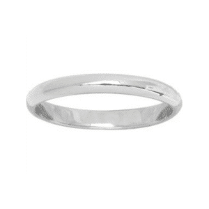 Alliance Homme Or blanc 18K demi-jonc standard