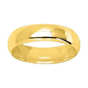 Alliance Homme Or jaune 18K jonc confort bombé