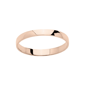 Alliance Homme Or rose 18K demi-jonc