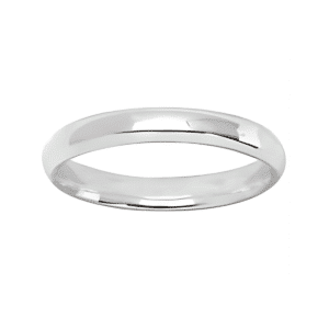 Alliance Or blanc 18K demi-jonc