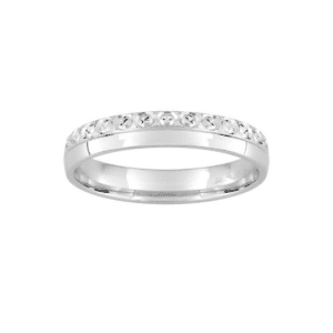 Alliance Or blanc 18K diamantée confort