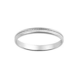 Alliance Or blanc 18K illusion