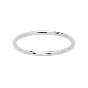 Alliance Or blanc 18K jonc rond