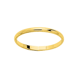 Alliance Or jaune 18K demi-jonc