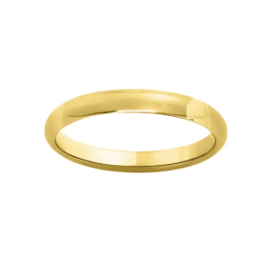 Alliance Or jaune 18K demi-jonc confort
