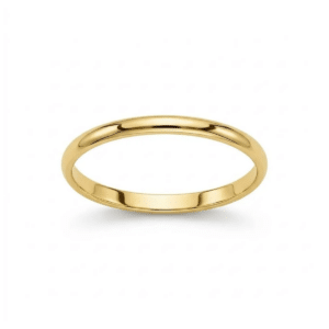 Alliance Or jaune 18K demi-jonc
