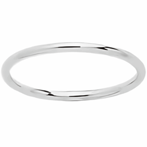 Alliance Or blanc 18K jonc rond