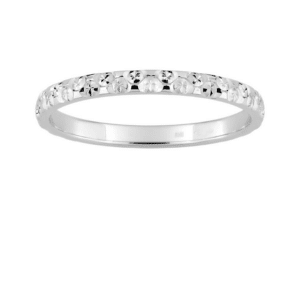 Alliance Or blanc 18K Femme fantaisie