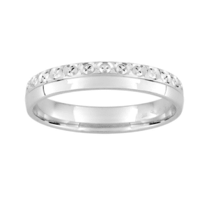 Alliance Or blanc 18K fantaisie confort
