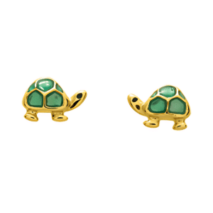 Boucles d'oreilles Or jaune 18K tortue