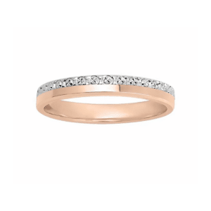 Alliance diamantée Or bicolore 18K
