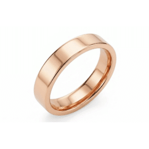 Alliance ruban Or rose 18k rectangulaire