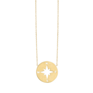 Collier points cardinaux or jaune 18k