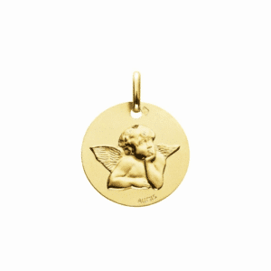 Médaille en Or jaune 18K Augis, Ange de Raphaël lumineux