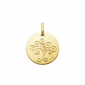 Médaille Or jaune 18K  Augis, Arbre de vie arabesque