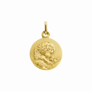 Médaille en Or jaune 18K Augis, appelé Ange à la Colombe-Les Loupiots