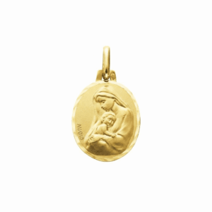 Médaille en Or jaune 18K Augis, appelée Vierge à l'enfant