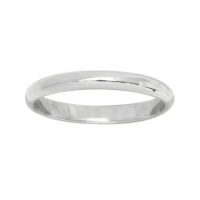 Alliance Homme Or blanc 18K demi-jonc standard