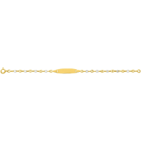 Bracelet Identité Bébé Or bicolore 18K maille grains de café