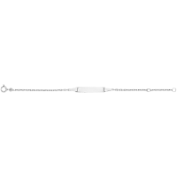 Bracelet Identité Bébé Or blanc 18k maille forçat