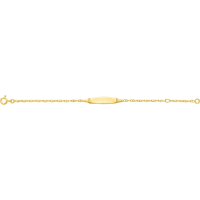 Bracelet Identité Bébé Or jaune 18K maille marine