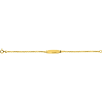 Bracelet Identité Bébé Or jaune 18k maille Bismarck