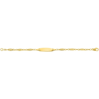 Bracelet Identité Bébé Or jaune 18k maille filigrane