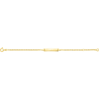 Bracelet Identité Bébé Or jaune 18k maille forçat