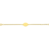 Bracelet Identité Bébé Or jaune 18k maille jaseron