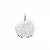 Médaille Or blanc 18K rêve d'enfant Augis